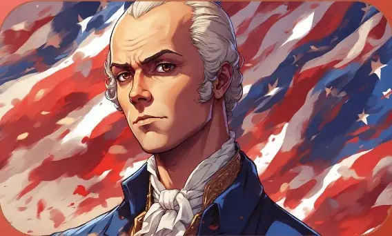 Aaron Burr card art from Lost Chapters (Garnet, Character)