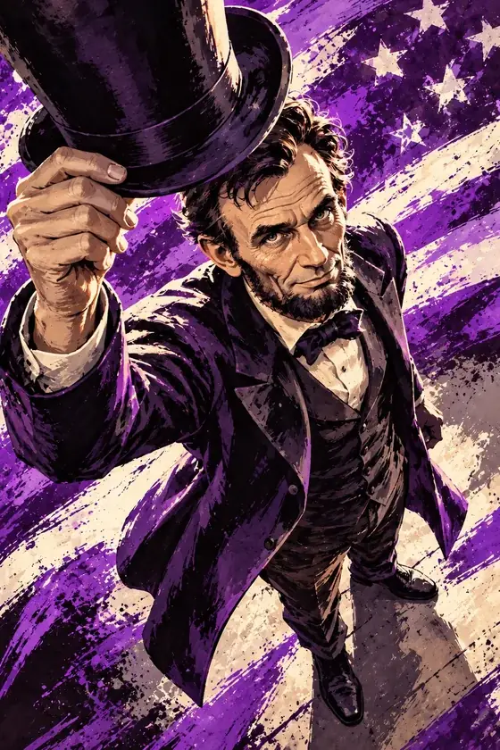 Abraham Lincoln, Emancipator Full Art card from Lost Chapters