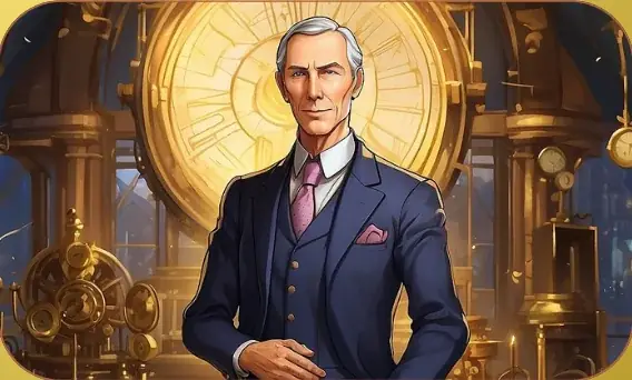 Alexander Graham Bell card art from Lost Chapters (Gold, Character)