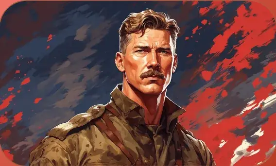 Alvin York card art from Lost Chapters (Garnet, Character)