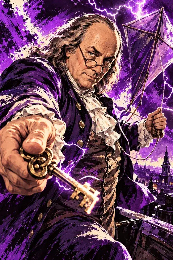 Benjamin Franklin Full Art card from Lost Chapters