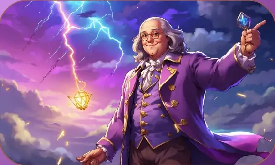 Benjamin Franklin card art from Lost Chapters (Quartz, Character)