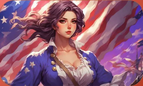 Betsy Ross, American Dream card art from Lost Chapters (Garnet, Character)