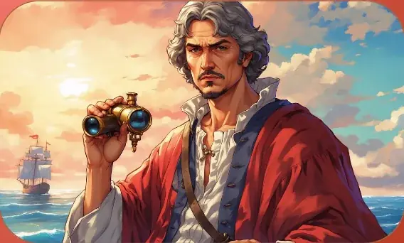 Christopher Columbus card art from Lost Chapters (Garnet, Character)