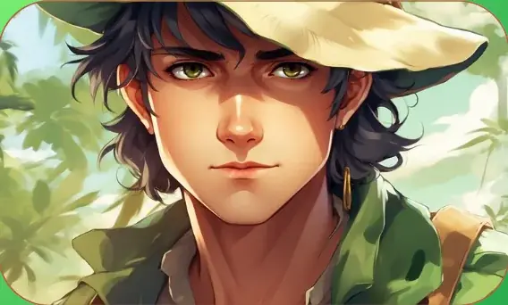 Davy Crockett card art from Lost Chapters (Emerald, Character)