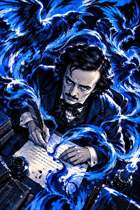 Edgar Allan Poe Full Art card from Lost Chapters
