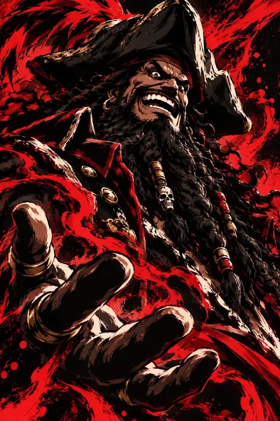 Edward Teach "Blackbeard" Full Art card from Lost Chapters
