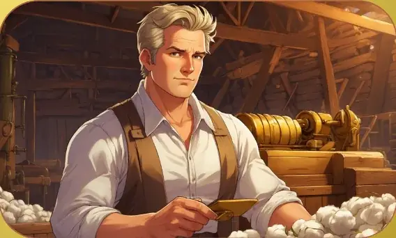 Eli Whitney card art from Lost Chapters (Gold, Character)