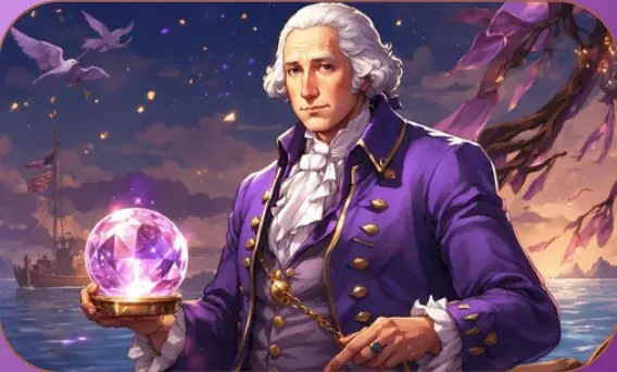 George Washington, Freeworld Founder card art from Lost Chapters (Quartz, Character)