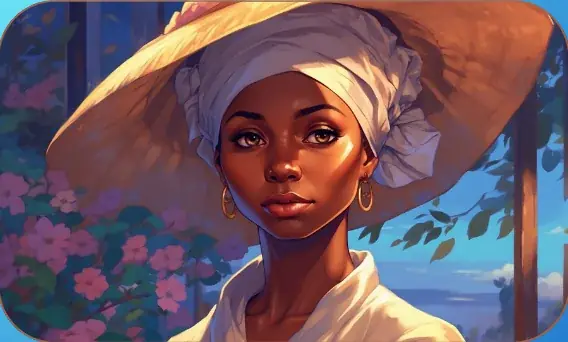 Harriet Tubman card art from Lost Chapters (Cobalt, Character)