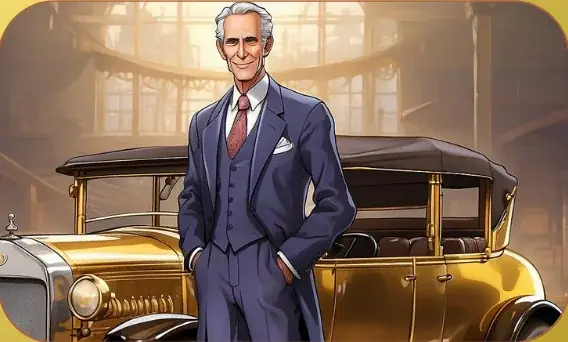 Henry Ford, Vehicle Visionary card art from Lost Chapters (Gold, Character)