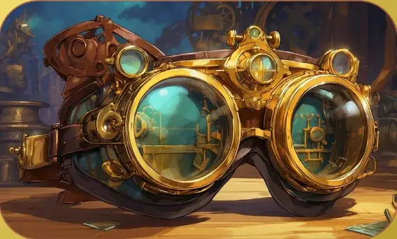 Inventor's Goggles card art from Lost Chapters (Gold, Item)