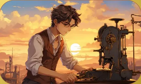 Isaac Singer card art from Lost Chapters (Gold, Character)