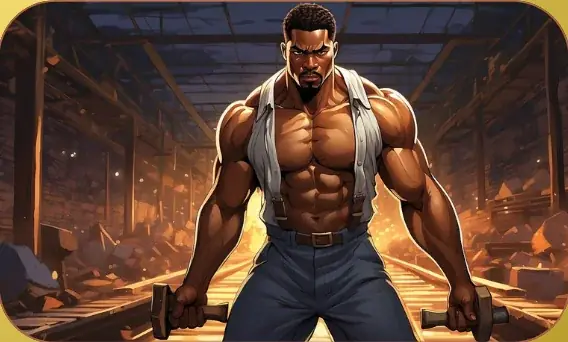 John Henry, Master of Machine card art from Lost Chapters (Gold, Character)