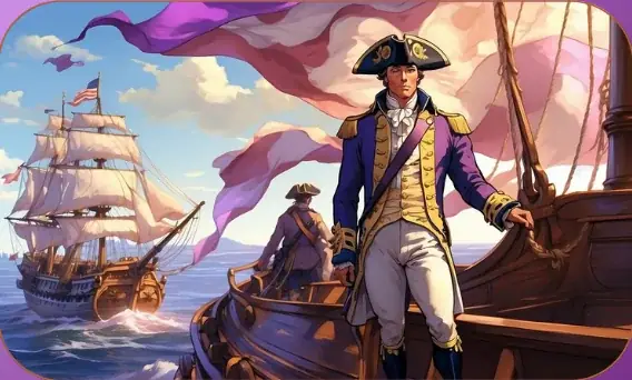 Marquis de Lafayette card art from Lost Chapters (Quartz, Character)