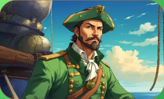 Meriwether Lewis, Captain card art from Lost Chapters (Emerald, Character)
