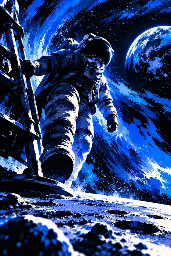 Neil Armstrong, Space Explorer Full Art card from Lost Chapters