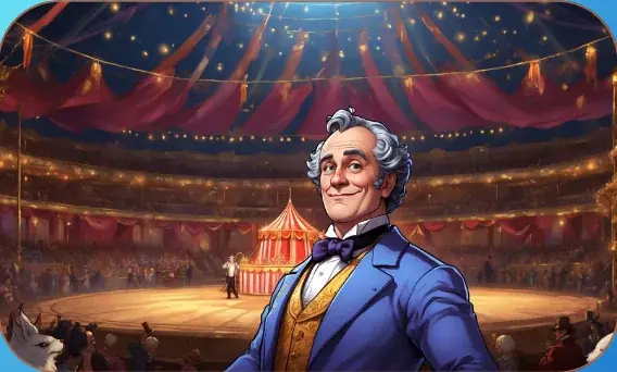 P.T. Barnum, Ringleader card art from Lost Chapters (Cobalt, Character)