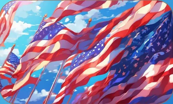 Red, White, & Blue card art from Lost Chapters (Cobalt, Location)