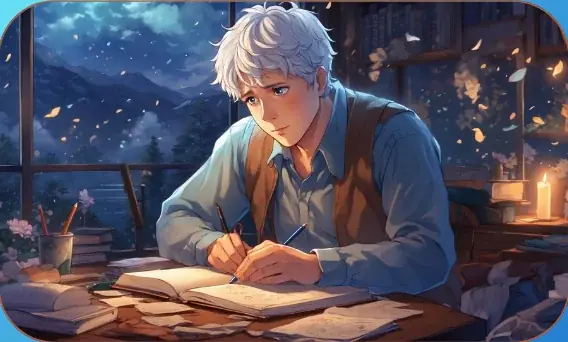 Robert Frost card art from Lost Chapters (Cobalt, Character)