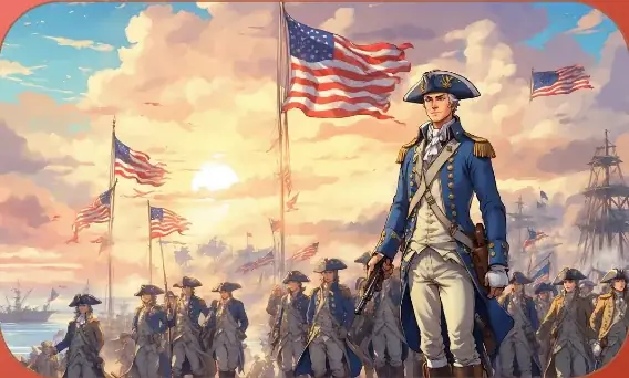 Siege of Yorktown card art from Lost Chapters (Garnet, Event)