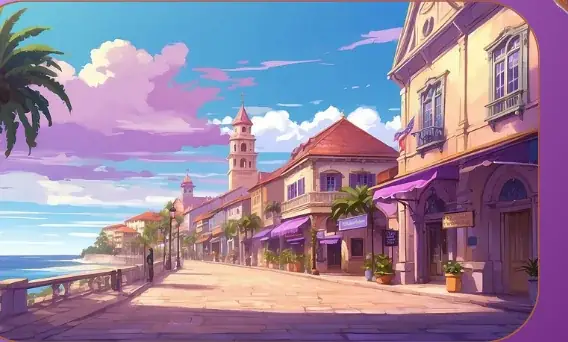 St. Augustine, First City card art from Lost Chapters (Quartz, Location)
