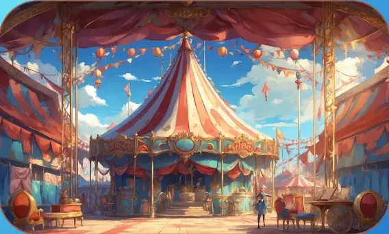 The Circus card art from Lost Chapters (Cobalt, Location)