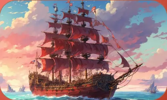 The Queen Anne's Revenge card art from Lost Chapters (Garnet, Item)