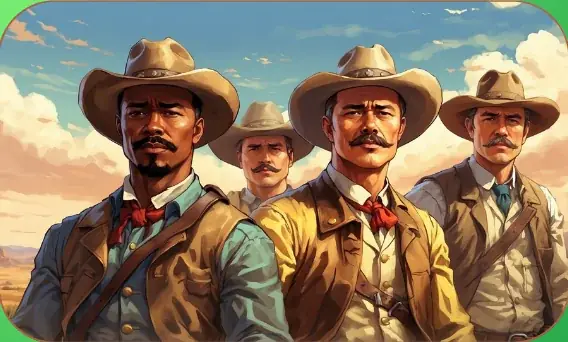 The Rough Riders card art from Lost Chapters (Emerald, Character)