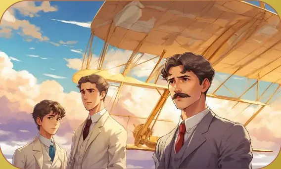 The Wright Brothers card art from Lost Chapters (Gold, Event)