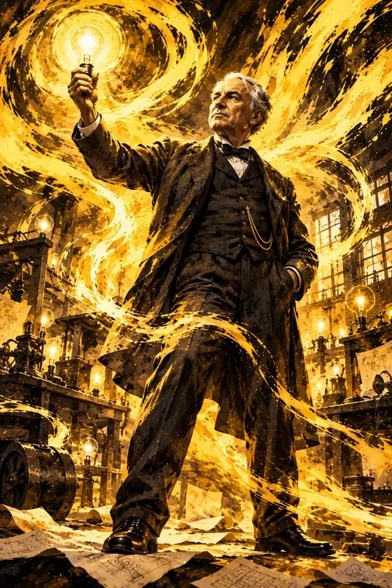 Thomas Edison, Static Hero Full Art card from Lost Chapters