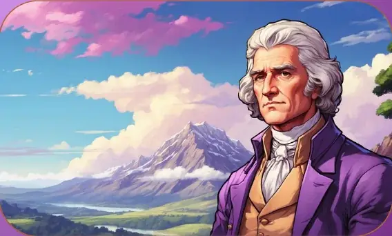 Thomas Jefferson card art from Lost Chapters (Quartz, Character)