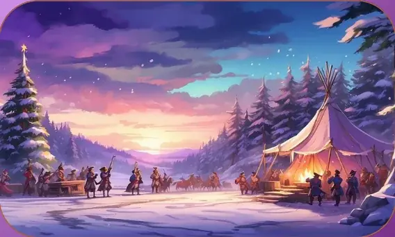Winter Encampment card art from Lost Chapters (Quartz, Location)