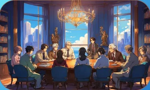 Writers Convention card art from Lost Chapters (Cobalt, Location)