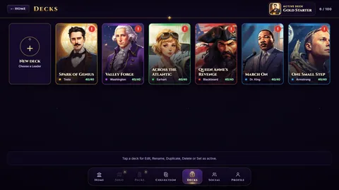 Lost Chapters screenshot: deck library