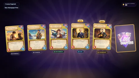 Lost Chapters screenshot: pack opening